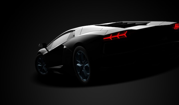 Черный современный спортивный автомобиль