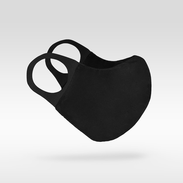 Free photo black protective fabric face mask