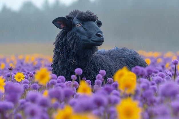 Black sheep portrait