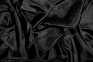 Free photo black silk fabric texture background