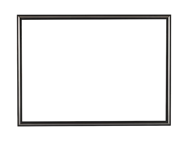 Черная квадратная металлическая рамка для живописи или картины, изолированные на белом фоне