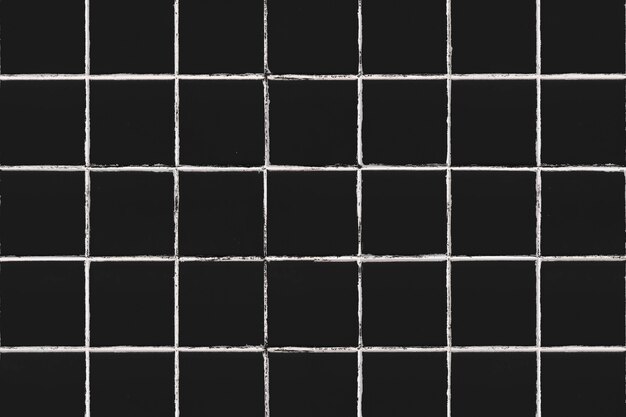 Black square tiled texture background