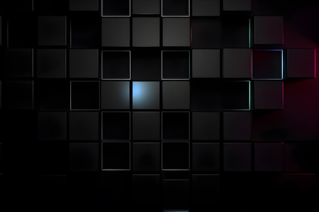 Black square wallpaper with a blue light