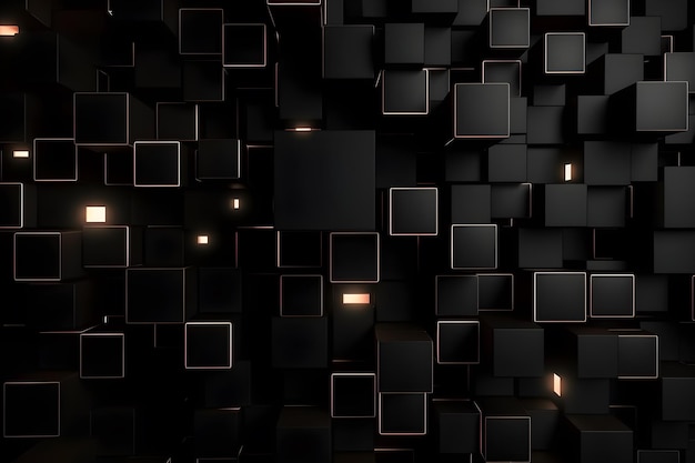 Black squares pattern background