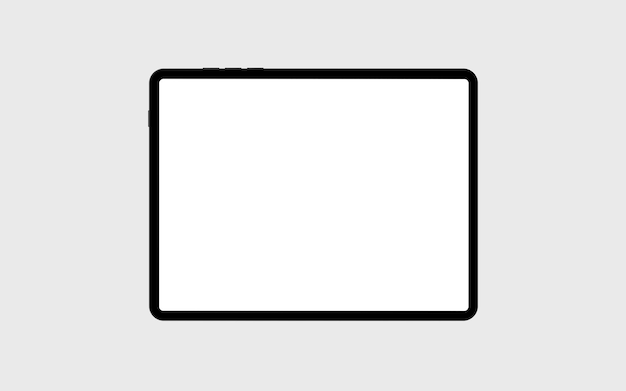 Free photo black tablet isolated on white background