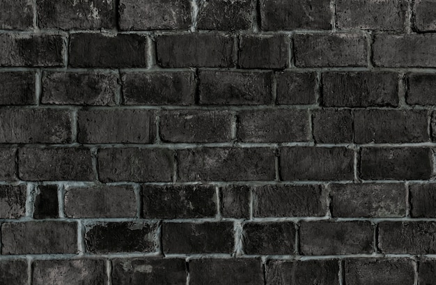 Черная текстурированная кирпичная стена фон