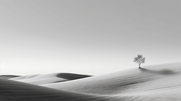 Черно-белый фон с деревом