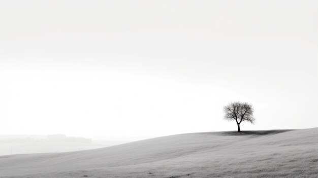 Black and white background with tree