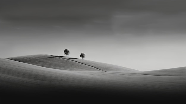 Foto gratuita sfondo bianco e nero con alberi