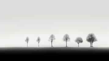 Free photo black and white background with trees