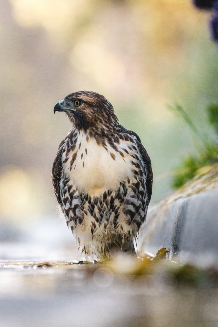 昼間の灰色のコンクリート表面上の黒と白の鳥