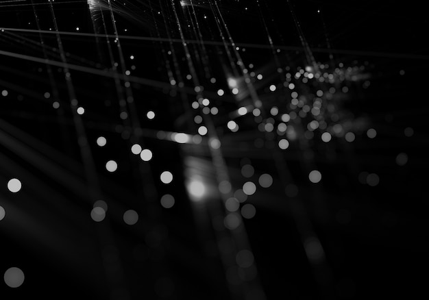 Free photo black and white bokeh particles