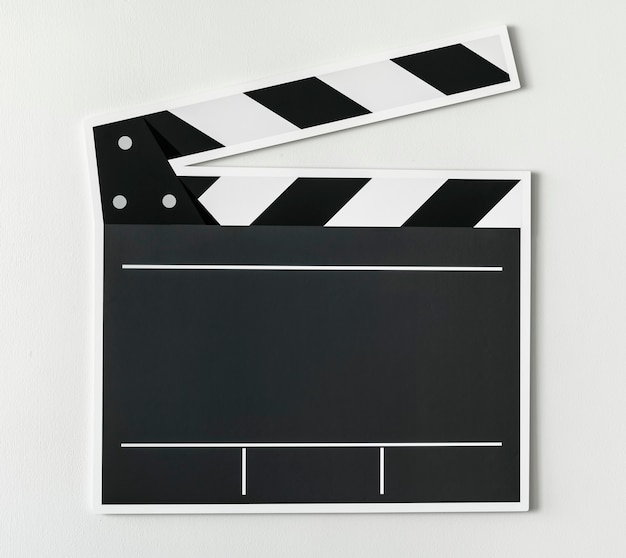 Free photo black and white clapper board icon