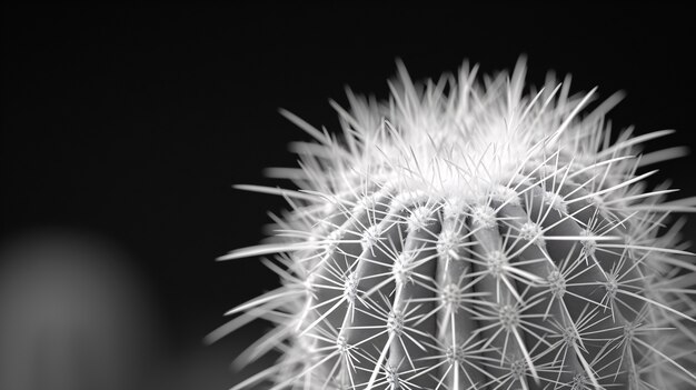 Black and white desert cacti