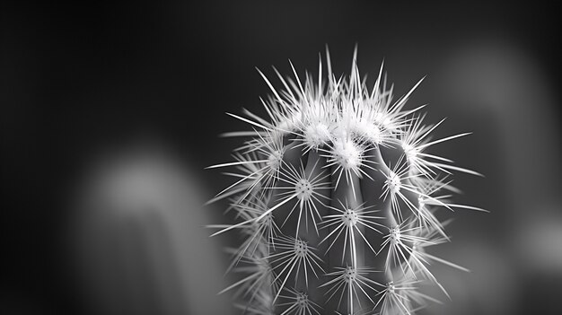 Black and white desert cacti