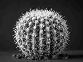 Free photo black and white desert cacti