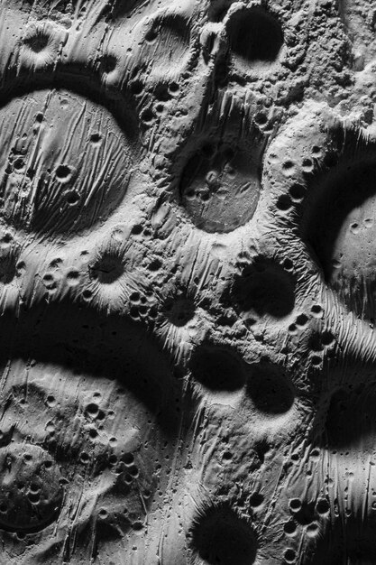 Черно-белые детали концепции текстуры луны