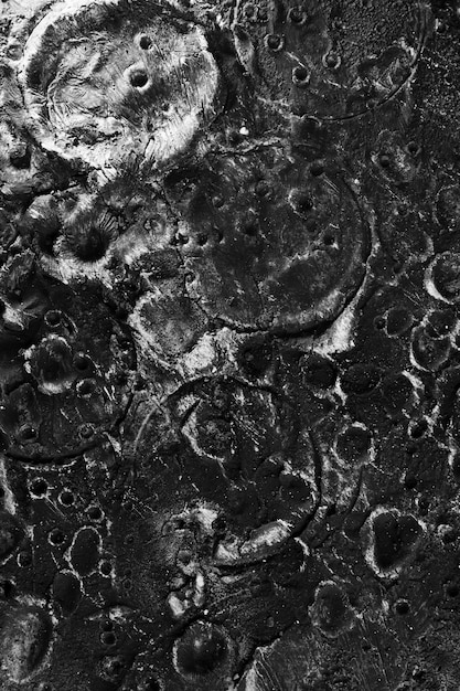 Black and white details of moon texture concept