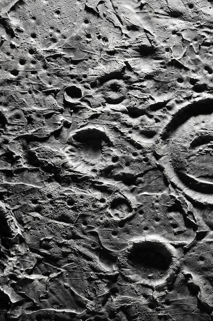 Free photo black and white details of moon texture concept