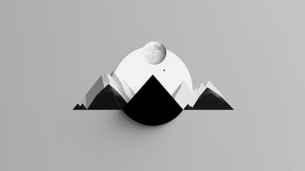 Free photo black and white mountain background