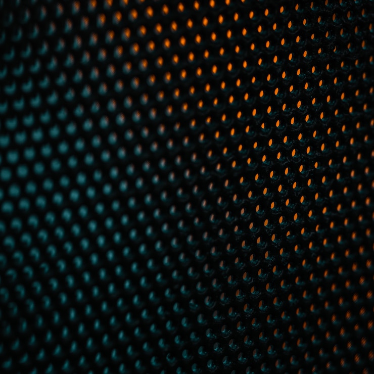 Free Photo black and white polka dot textile