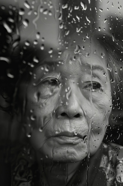 Free photo black and white portrait of sad woman