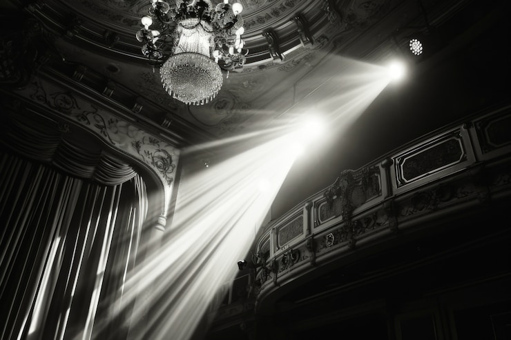 Free Photo black and white view of theatre