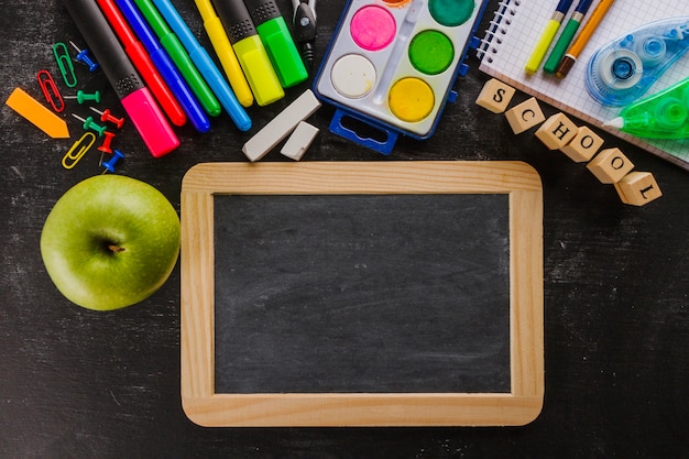 Blackboard and other school materials