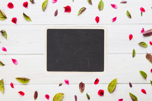 Blackboard in petals