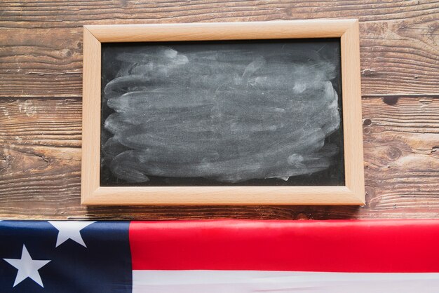 Blackboard with traces of chalk