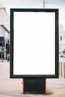 Free photo blank advertising panel on street