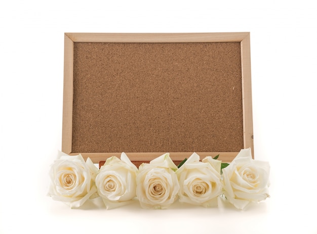 blank art board with rose