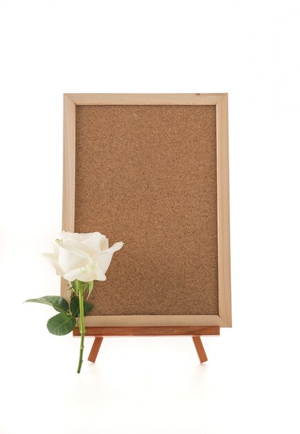 blank art board with rose