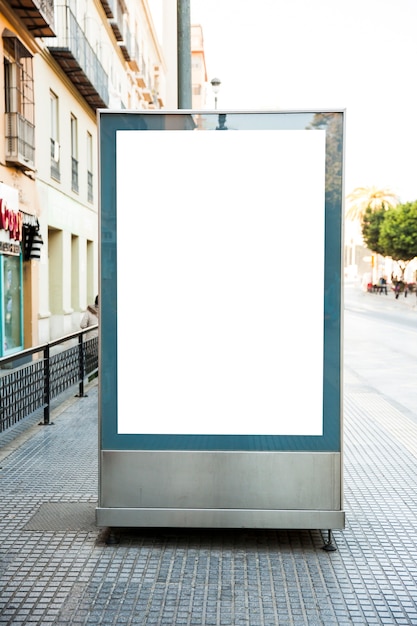 Blank billboard in street