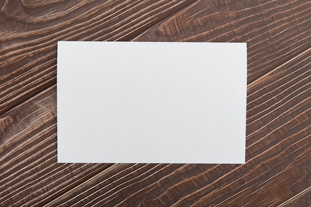 Blank brochure on table