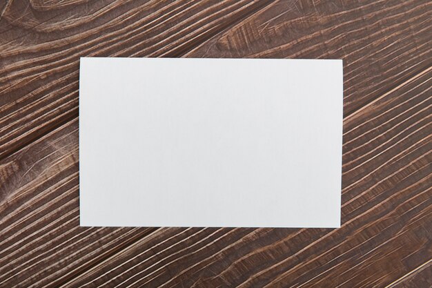 Blank brochure on table