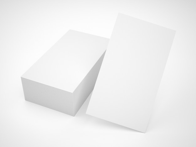 Blank business card pile mockup