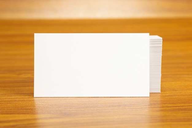 Blank business cards locked on stack 3.5 x 2 inches size