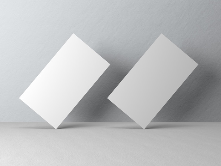 Free Photo blank business cards mockup