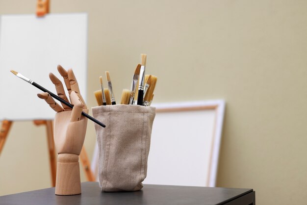 blank canvas for painting indoors still life