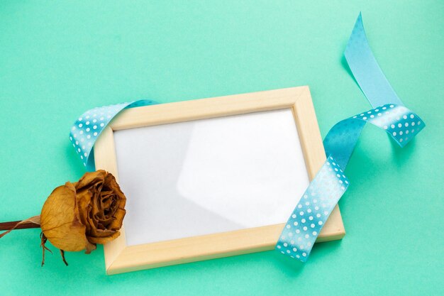 Blank card with ribbon