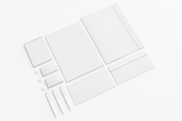 Blank Corporate Stationery Set.