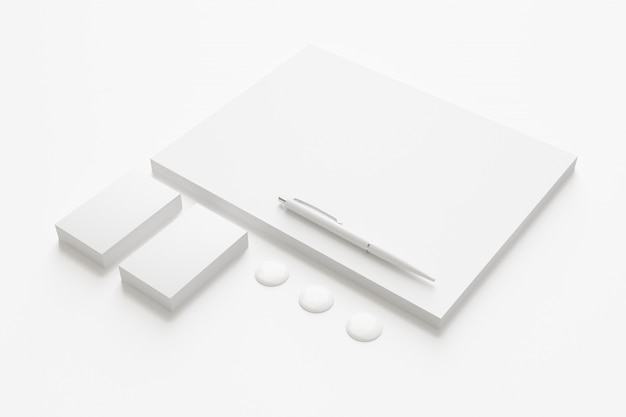 Free photo blank corporate stationery set.