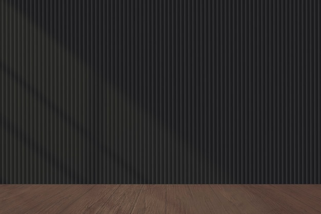 居間のモックアップの空白の暗い壁