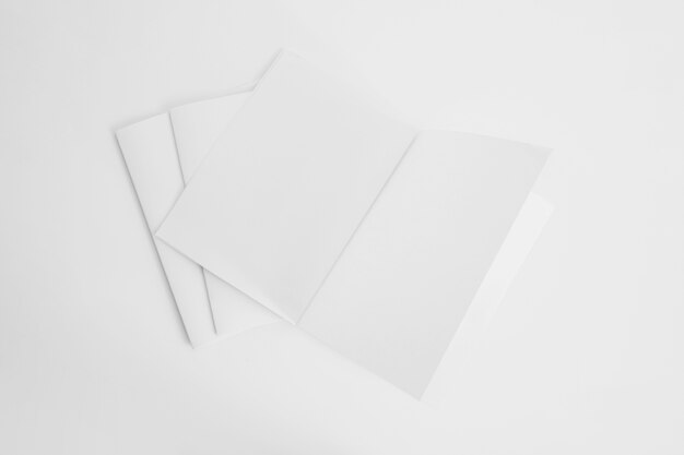 Blank folded paper