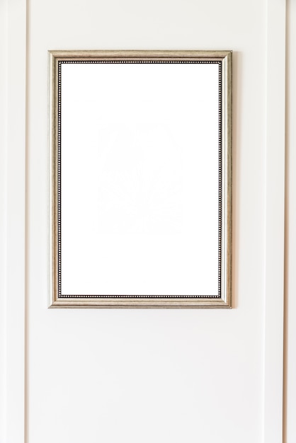 Free photo blank frame on white wall background