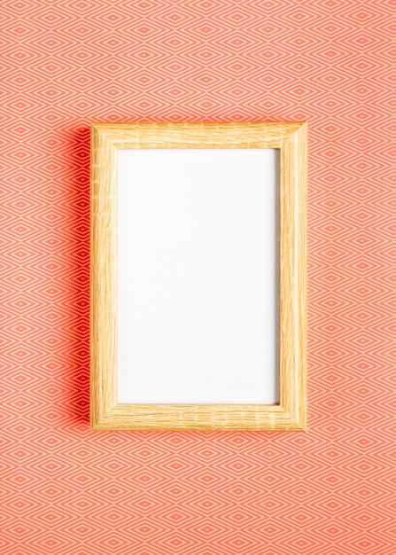 Free photo blank frame with orange background