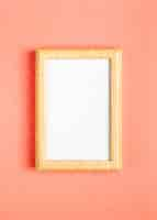 Free photo blank frame with orange background