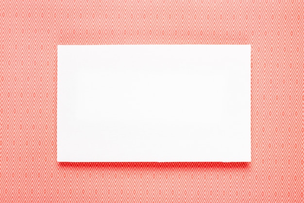 Blank invitation with orange background