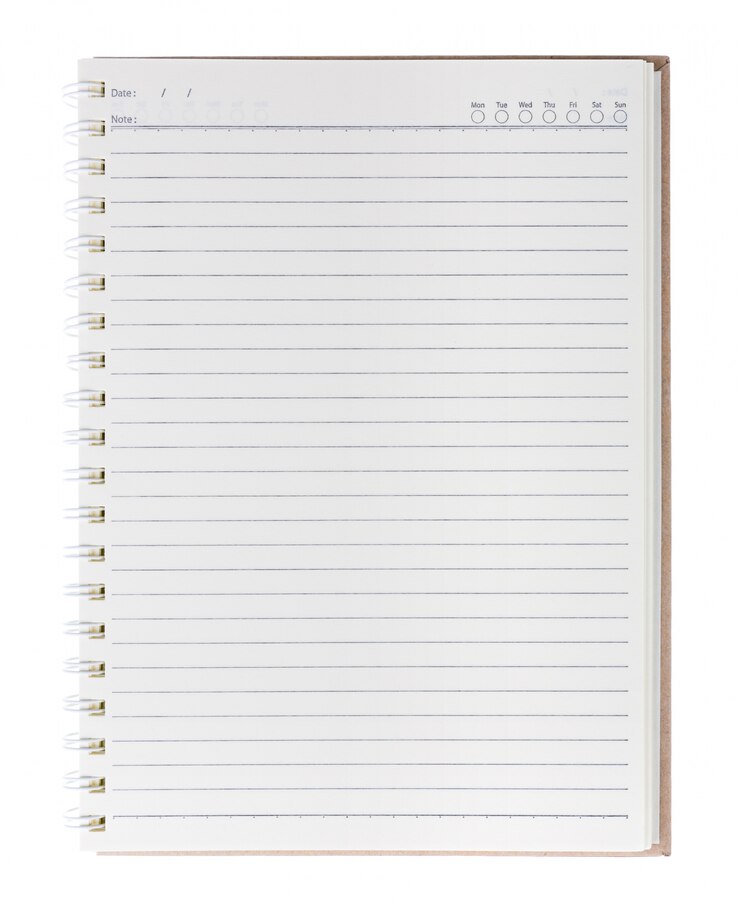 Free Photo blank notebook isolate with background